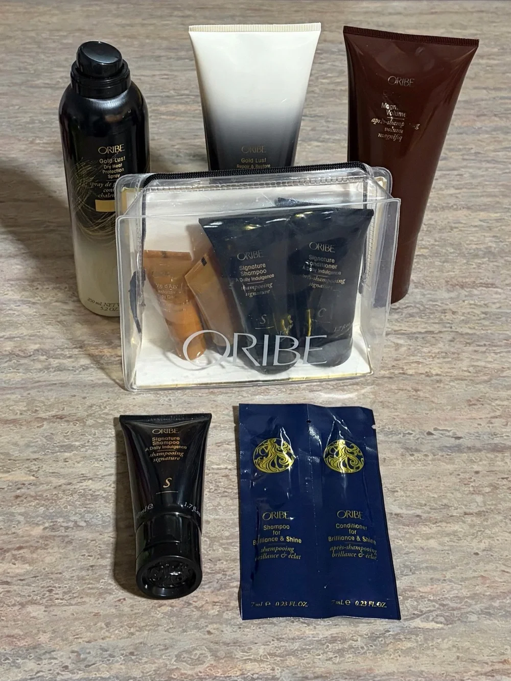 Oribe 10-Piece Bundle Set Shampoo, Conditioners, Travel Haircare Set -